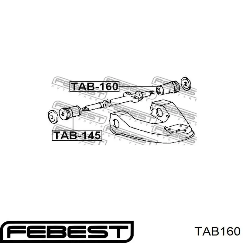 TAB-160 Febest silentblock de brazo de suspensión delantero superior