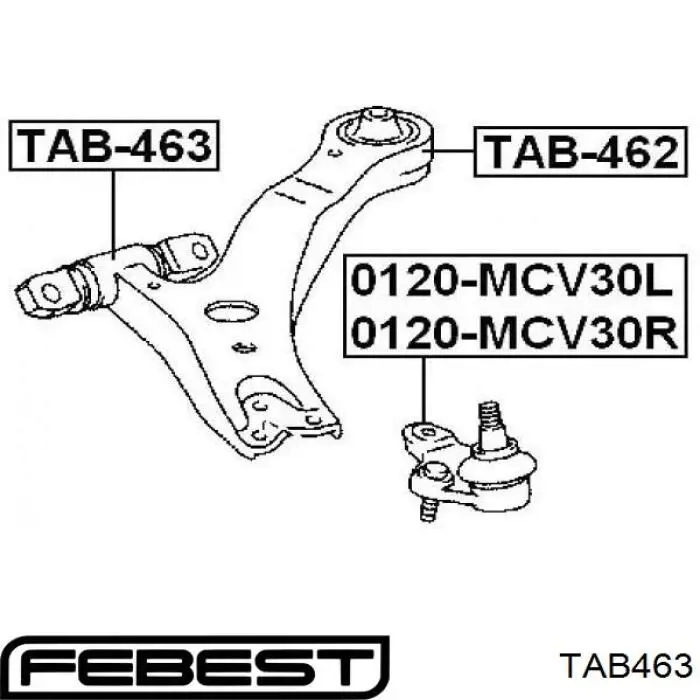  Silentblock de suspensión delantero inferior para Toyota Sienna L2