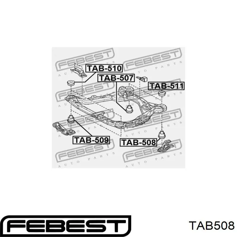  Bloqueo Silencioso (Almohada) De La Viga Delantera (Bastidor Auxiliar) para Toyota Solara V3