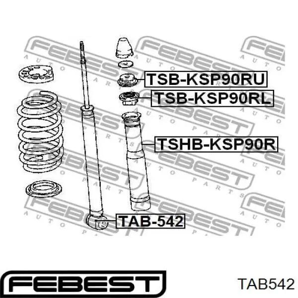  Silentblock de amortiguador trasero para Toyota Yaris SP90