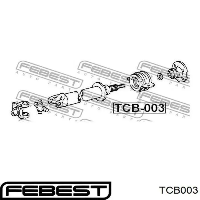 TCB-003 Febest suspensión, árbol de transmisión