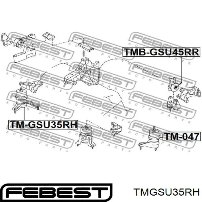  Soporte de motor derecho para Lexus RX U3_