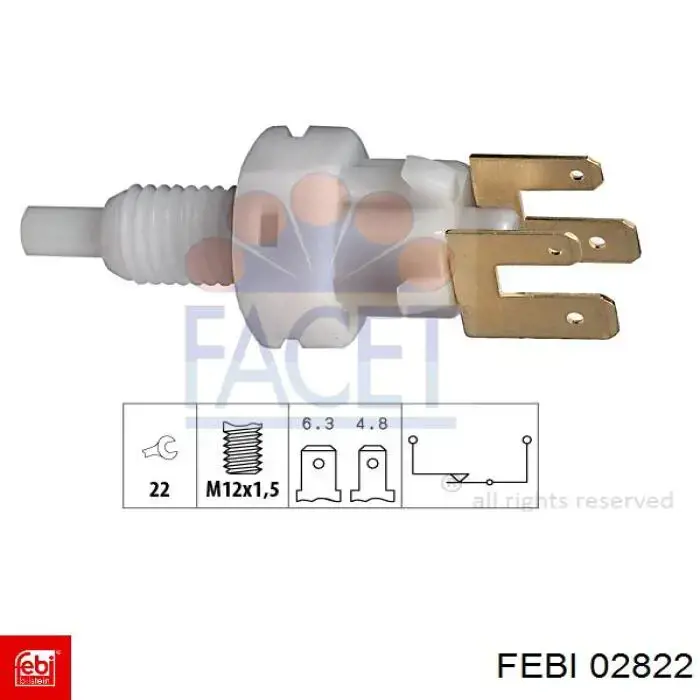 02822 Febi interruptor luz de freno