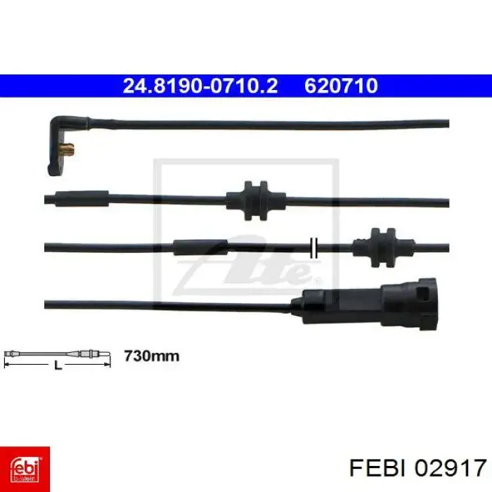 02917 Febi contacto de aviso, desgaste de los frenos