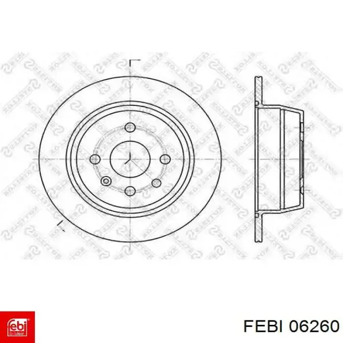 06260 Febi disco de freno trasero