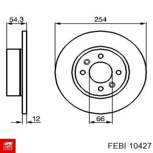 10427 Febi disco de freno trasero