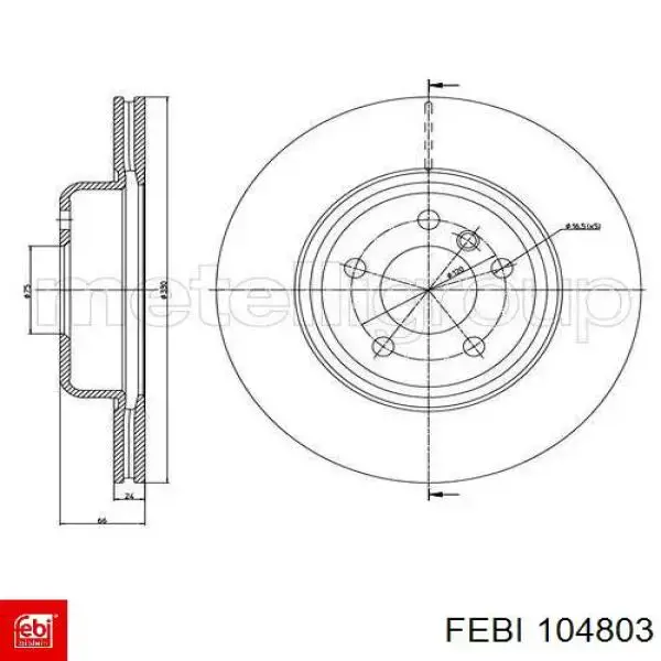 104803 Febi freno de disco delantero