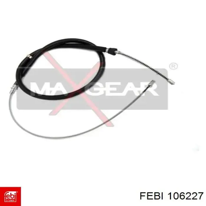 106227 Febi cable de freno de mano trasero derecho/izquierdo