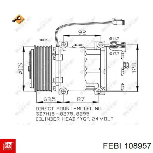 4420802 Opel cable de freno de mano delantero