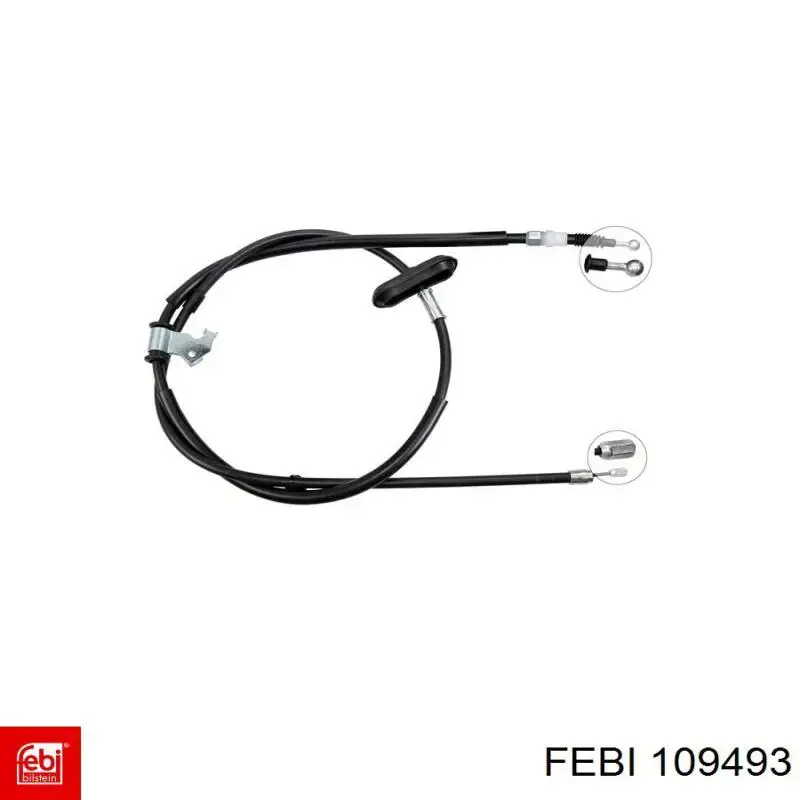 109493 Febi cable de freno de mano trasero derecho