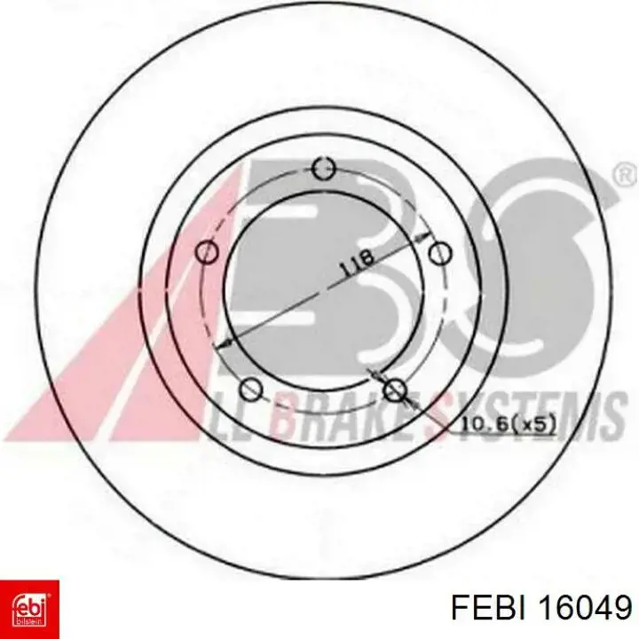 16049 Febi pastillas de freno delanteras