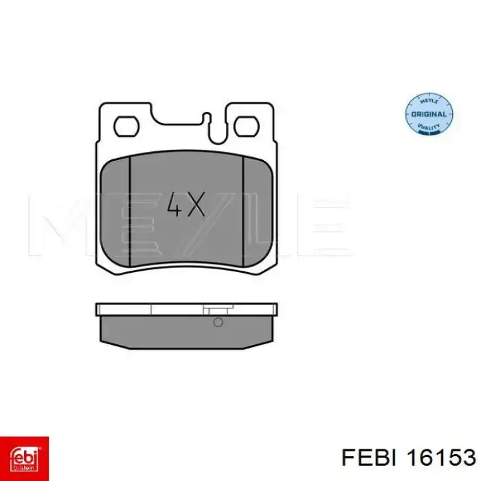 16153 Febi pastillas de freno traseras