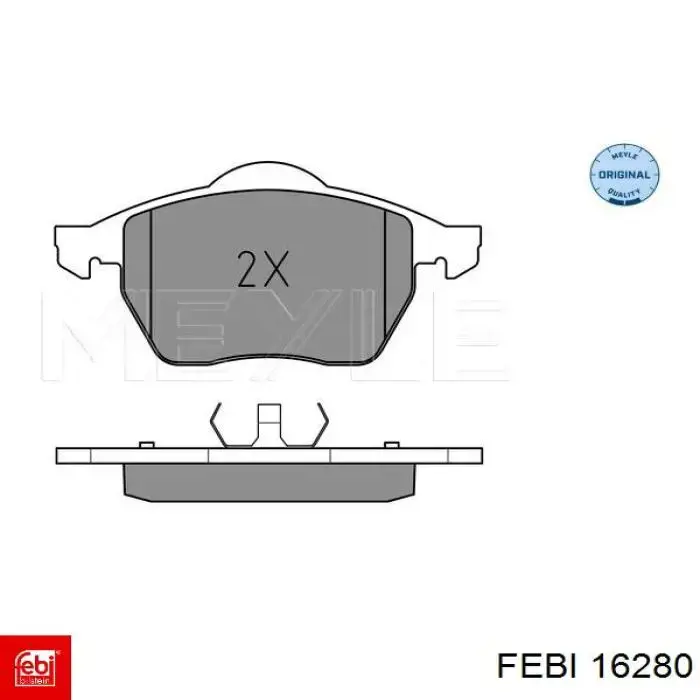 16280 Febi pastillas de freno delanteras
