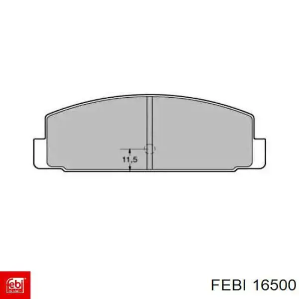 16500 Febi pastillas de freno traseras