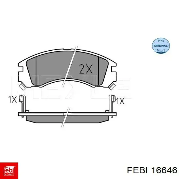 16646 Febi pastillas de freno delanteras