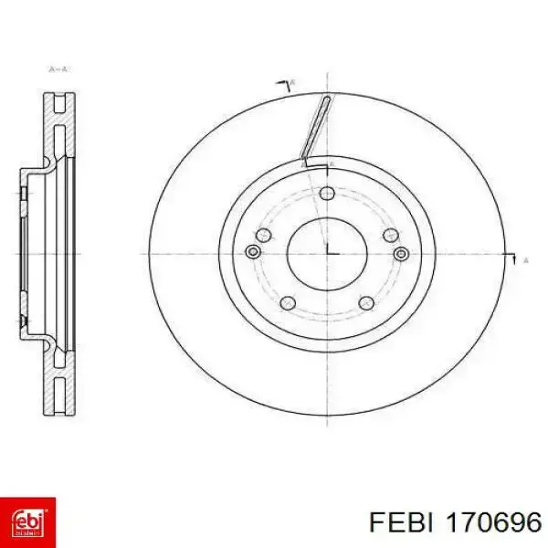 170696 Febi freno de disco delantero