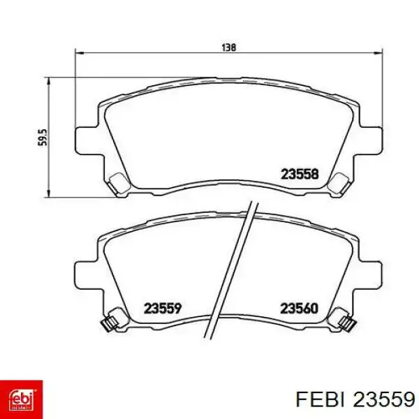 23559 Febi freno de disco delantero