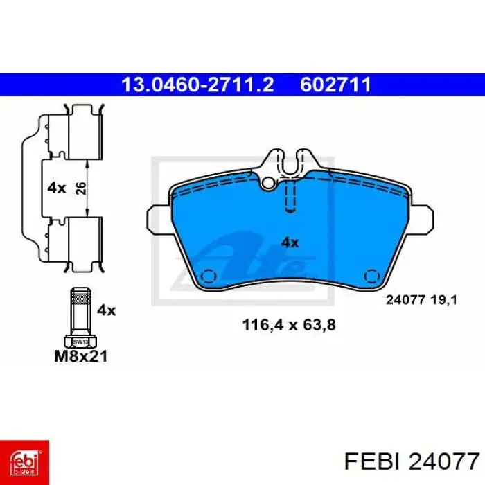 24077 Febi disco de freno trasero