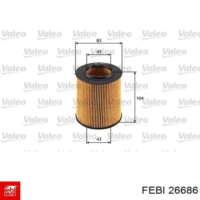 26686 Febi filtro de aceite