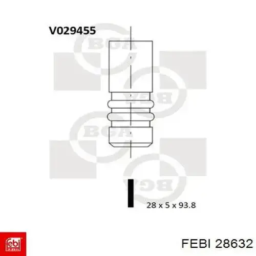 28632 Febi válvula de admisión