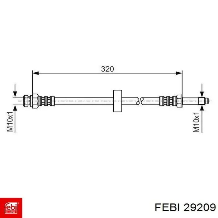 29209 Febi latiguillo de freno delantero