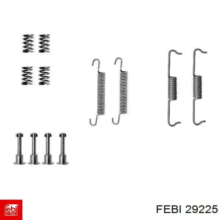 29225 Febi kit de montaje, zapatas de freno traseras