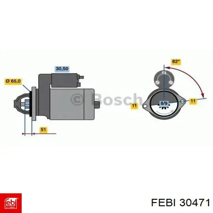 30471 Febi tubería de radiador arriba