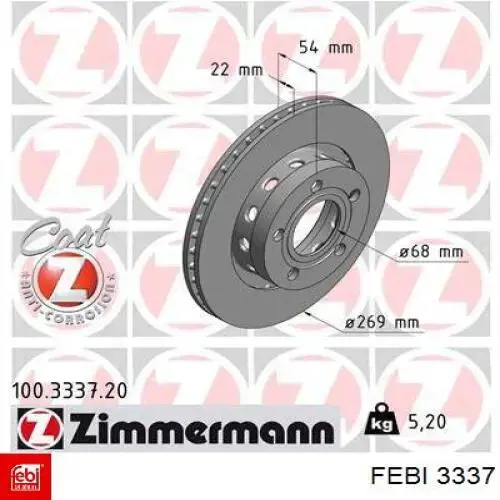 3337 Febi palanca oscilante, distribución del motor