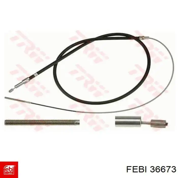 36673 Febi cable de freno de mano trasero izquierdo