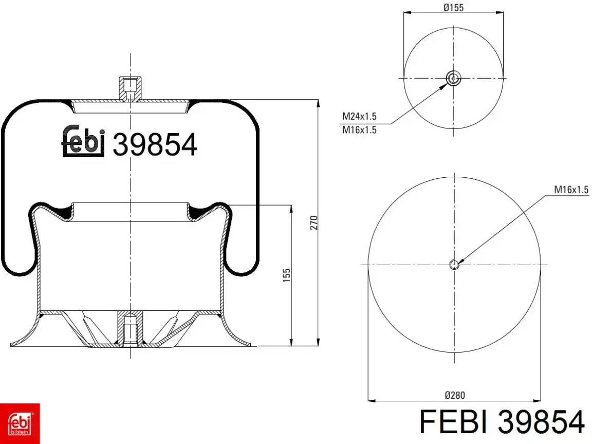  Muelle neumático, suspensión, eje delantero para MERCEDES BENZ TRUCK TRUCK ATEGO 2 