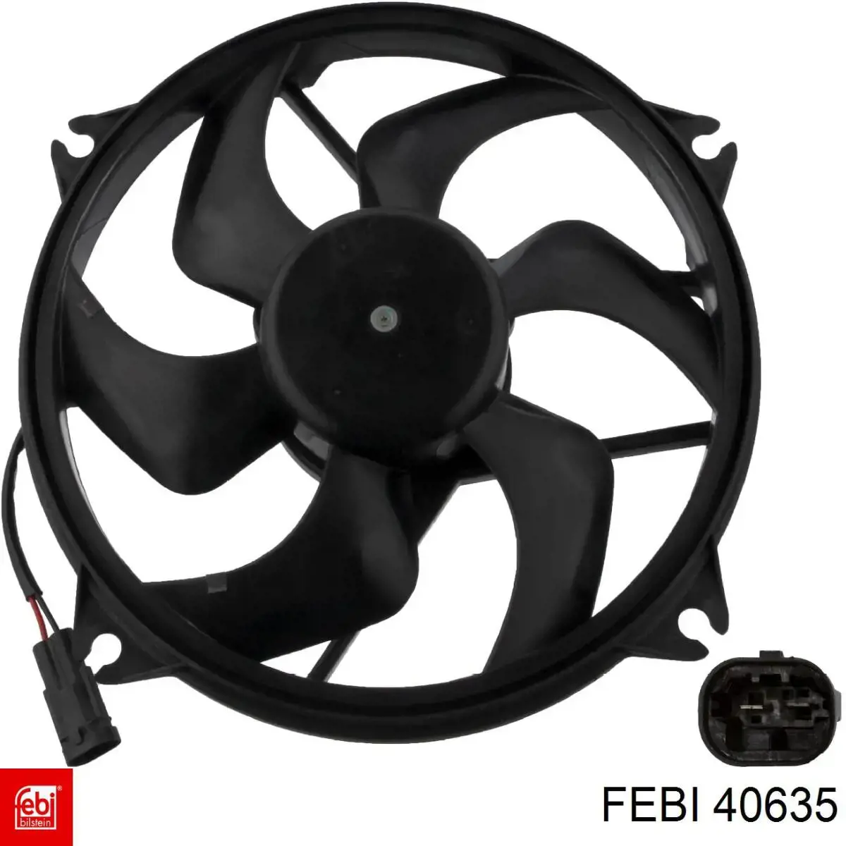 40635 Febi ventilador (rodete +motor refrigeración del motor con electromotor completo)