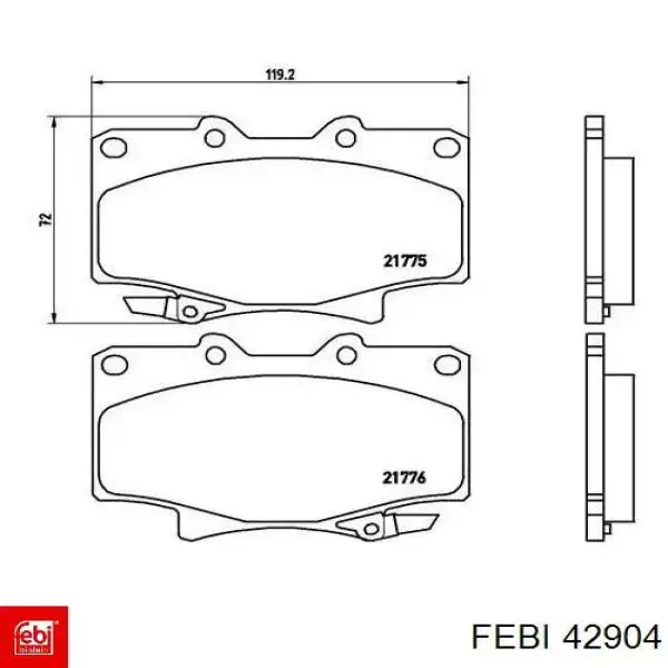 42904 Febi silentblock de brazo de suspensión delantero superior