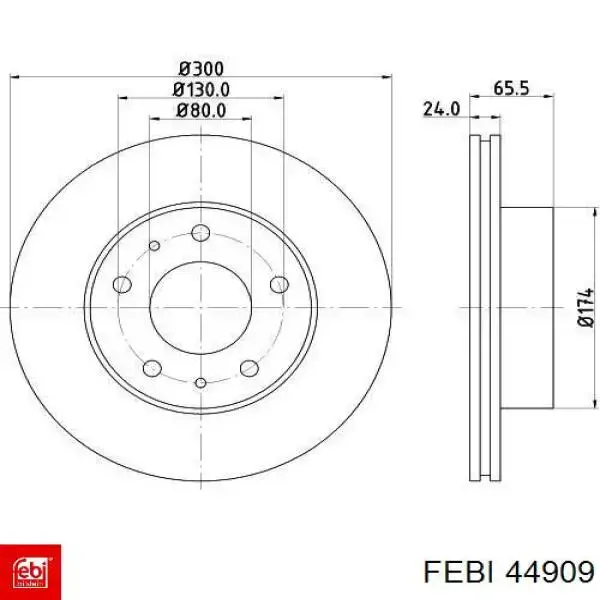 44909 Febi freno de disco delantero