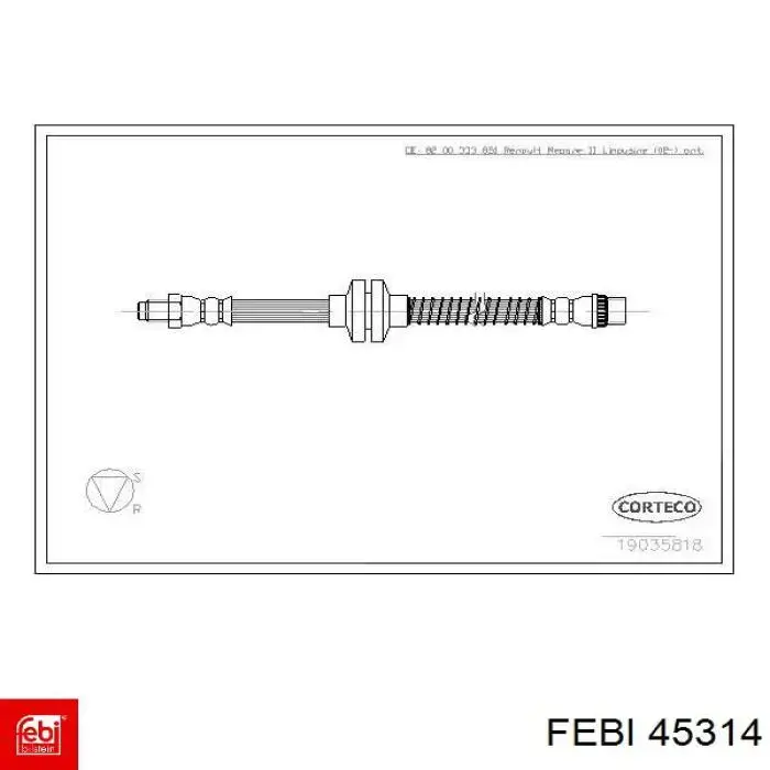 45314 Febi latiguillo de freno delantero