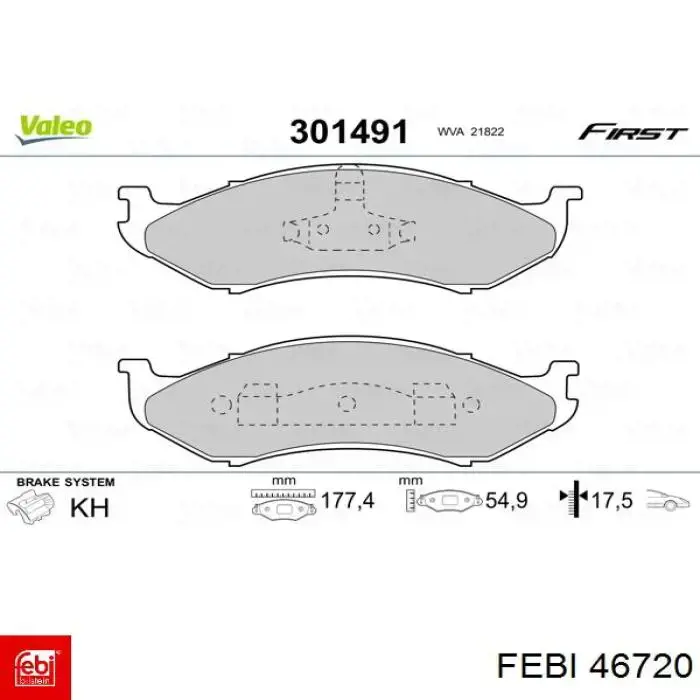 46720 Febi caperuza protectora/fuelle, amortiguador delantero