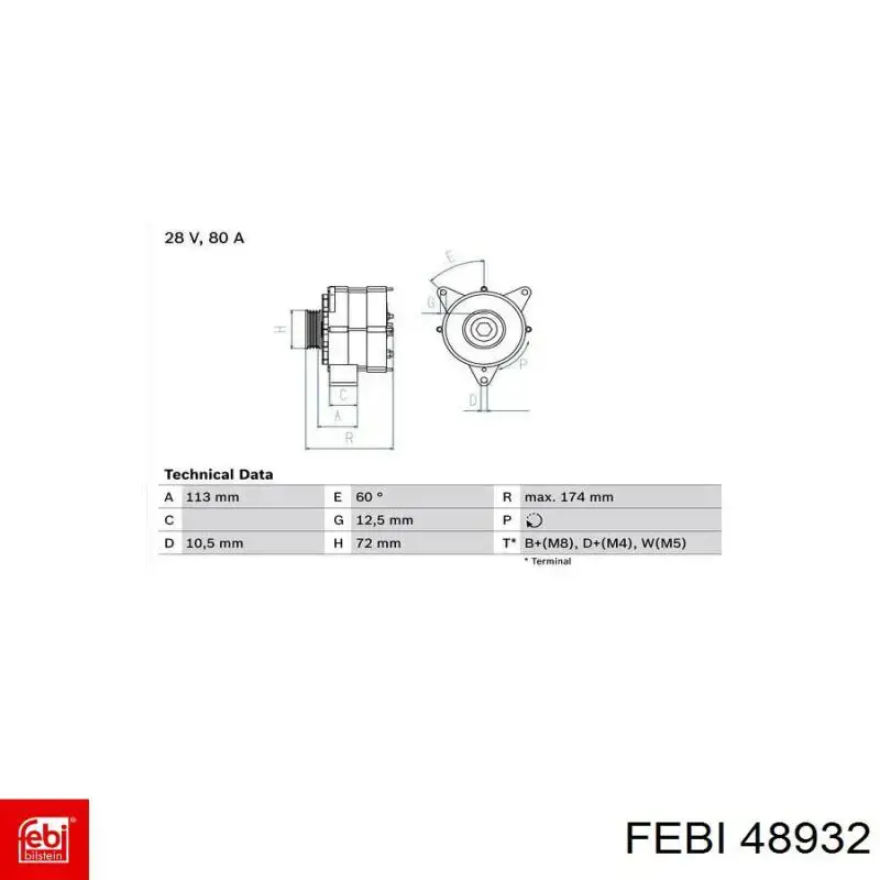 48932 Febi alternador