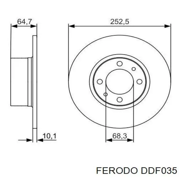 DDF035 Ferodo freno de disco delantero