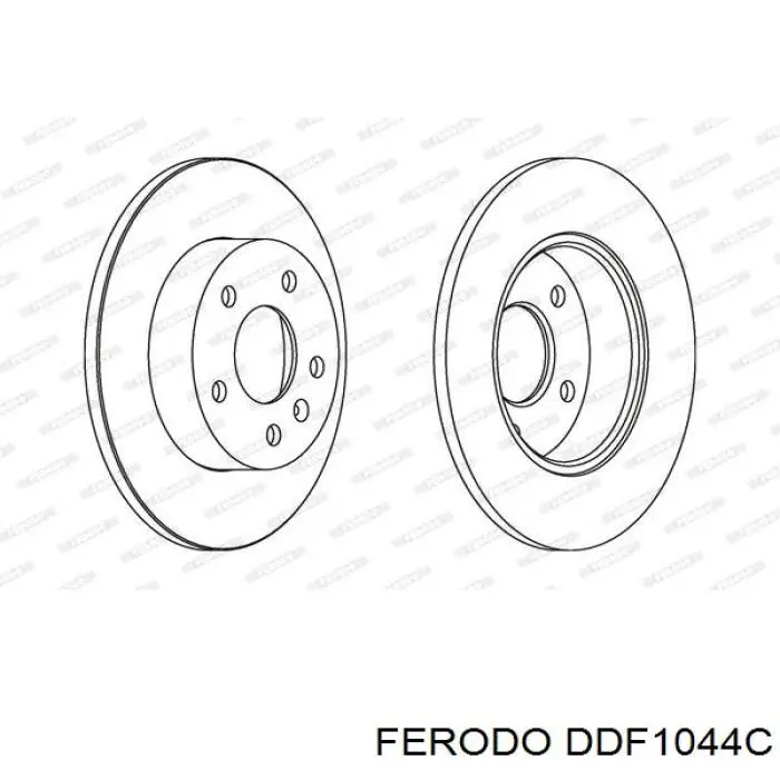 DDF1044C Ferodo disco de freno trasero