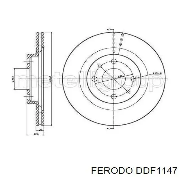 DDF1147 Ferodo freno de disco delantero