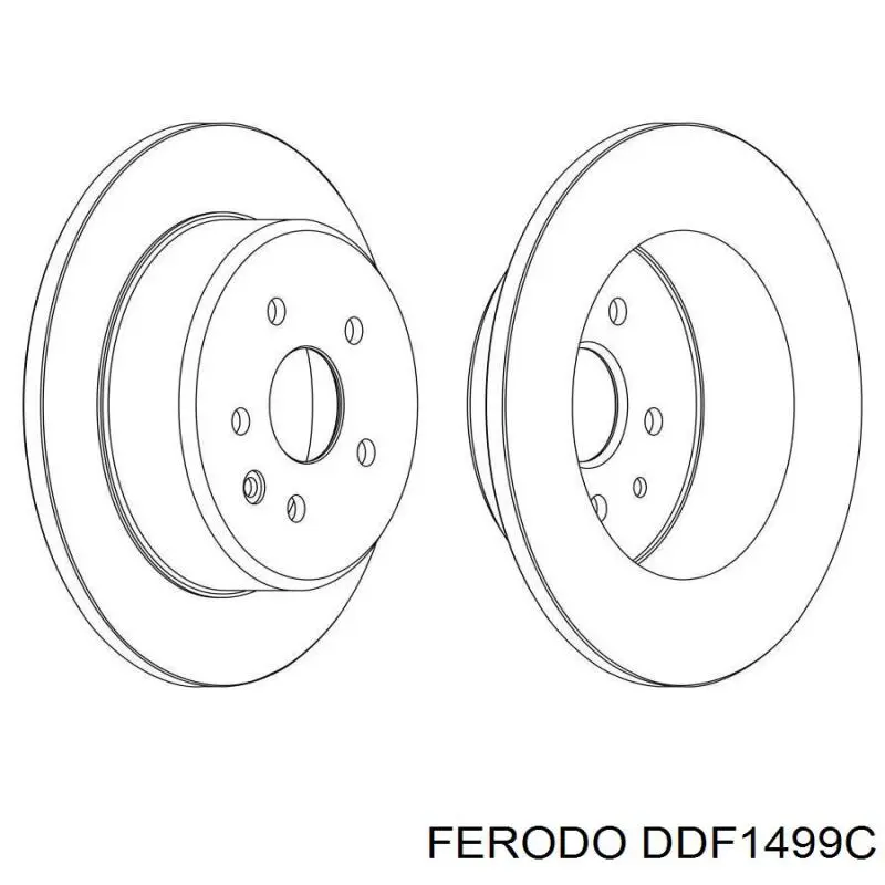 DDF1499C Ferodo disco de freno trasero