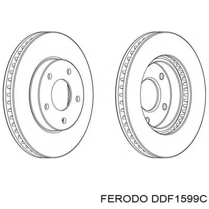 DDF1599C Ferodo freno de disco delantero