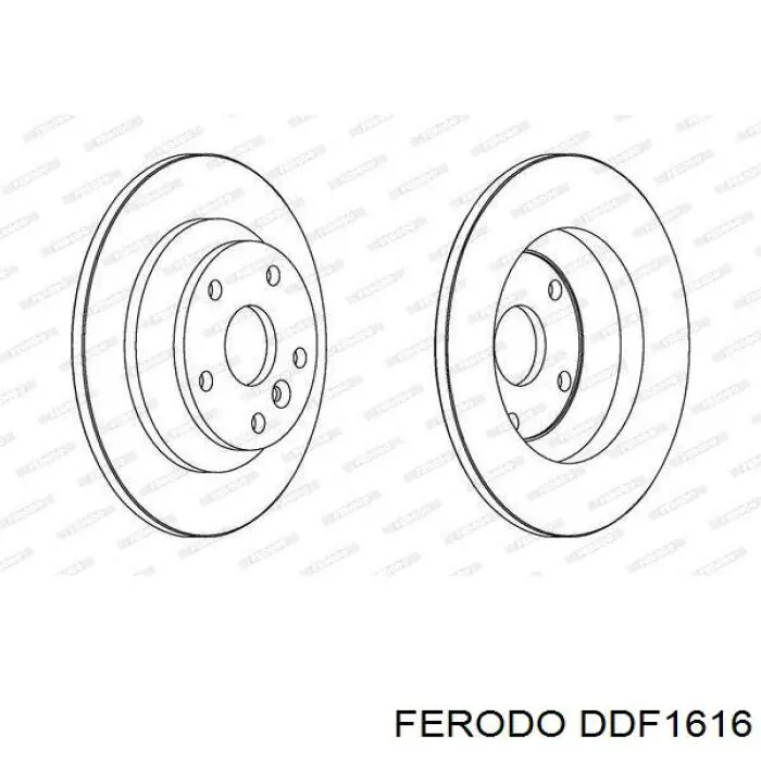 DDF1616 Ferodo disco de freno trasero