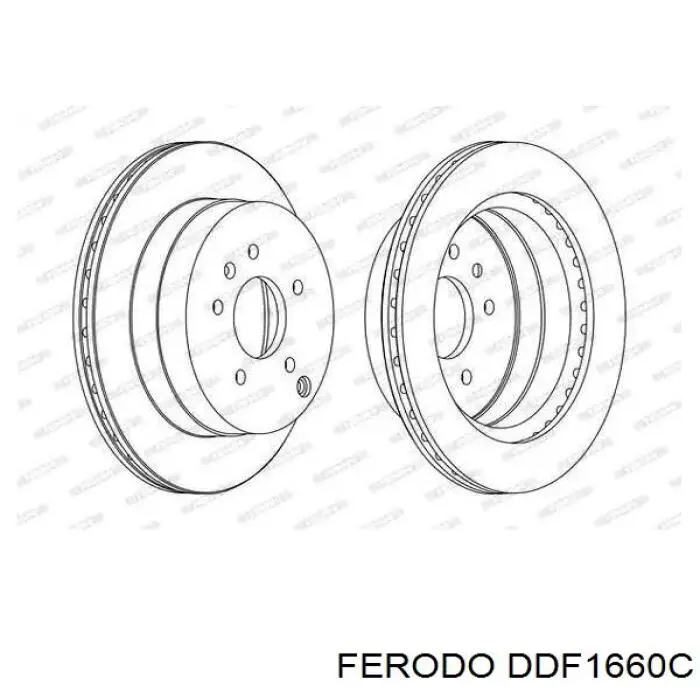 DDF1660C Ferodo disco de freno trasero