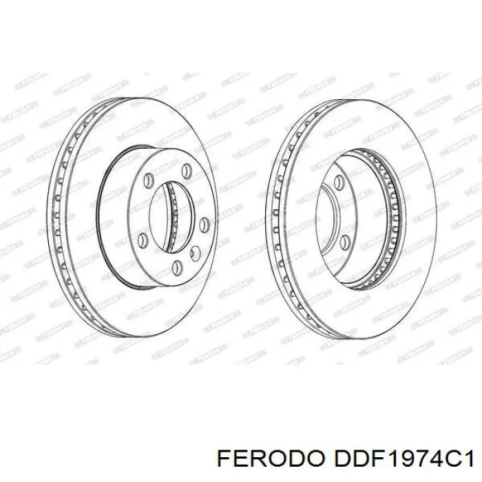 DDF1974C-1 Ferodo freno de disco delantero