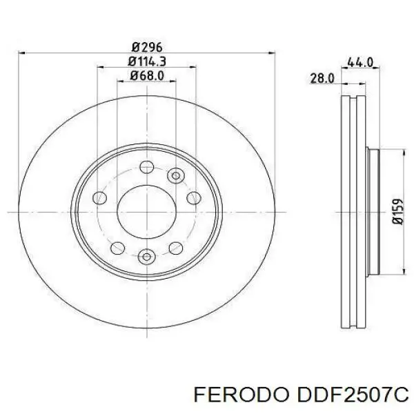 DDF2507C Ferodo freno de disco delantero