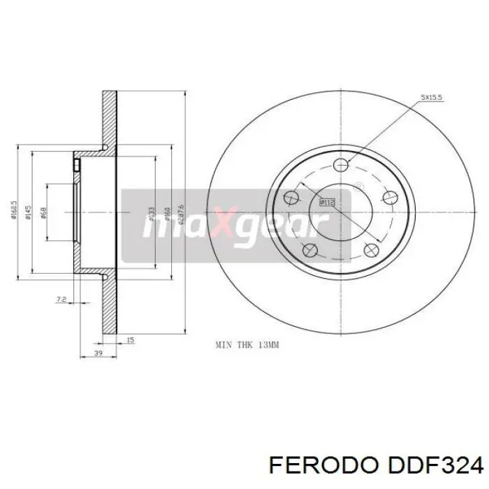 DDF324 Ferodo freno de disco delantero