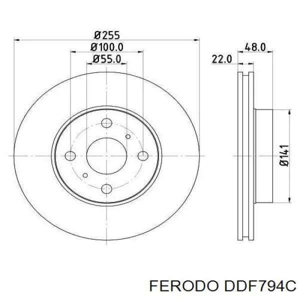 DDF794C Ferodo freno de disco delantero