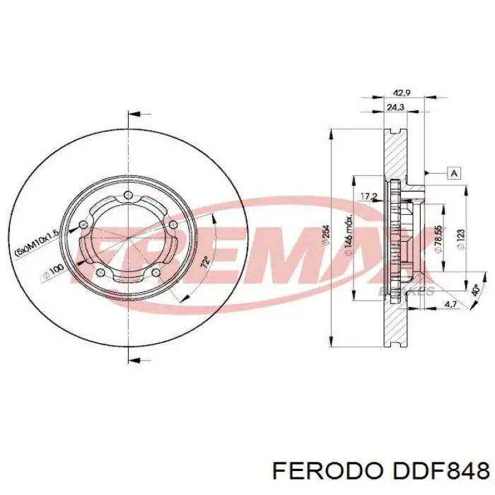 DDF848 Ferodo freno de disco delantero