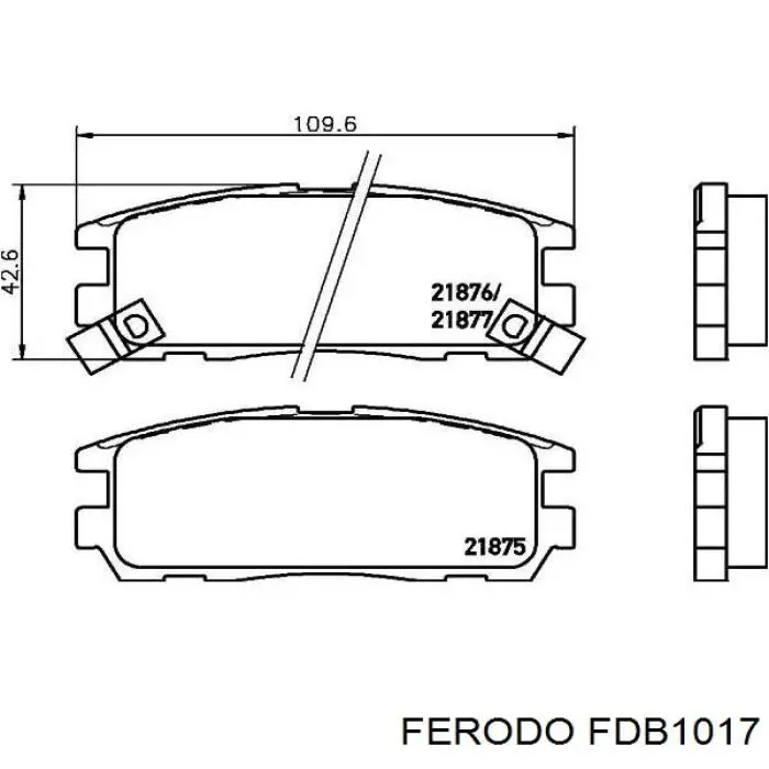 FDB1017 Ferodo pastillas de freno traseras