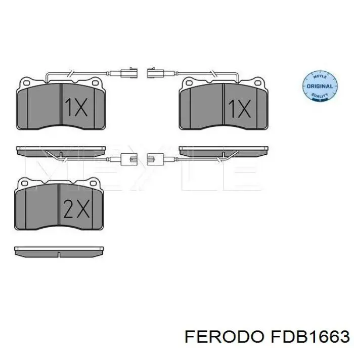 FDB1663 Ferodo pastillas de freno delanteras